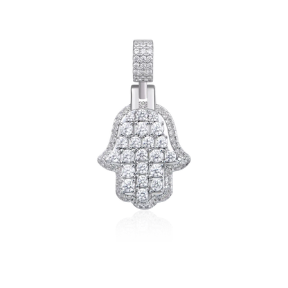Brilliance Layered Hamsa Pendant - Small