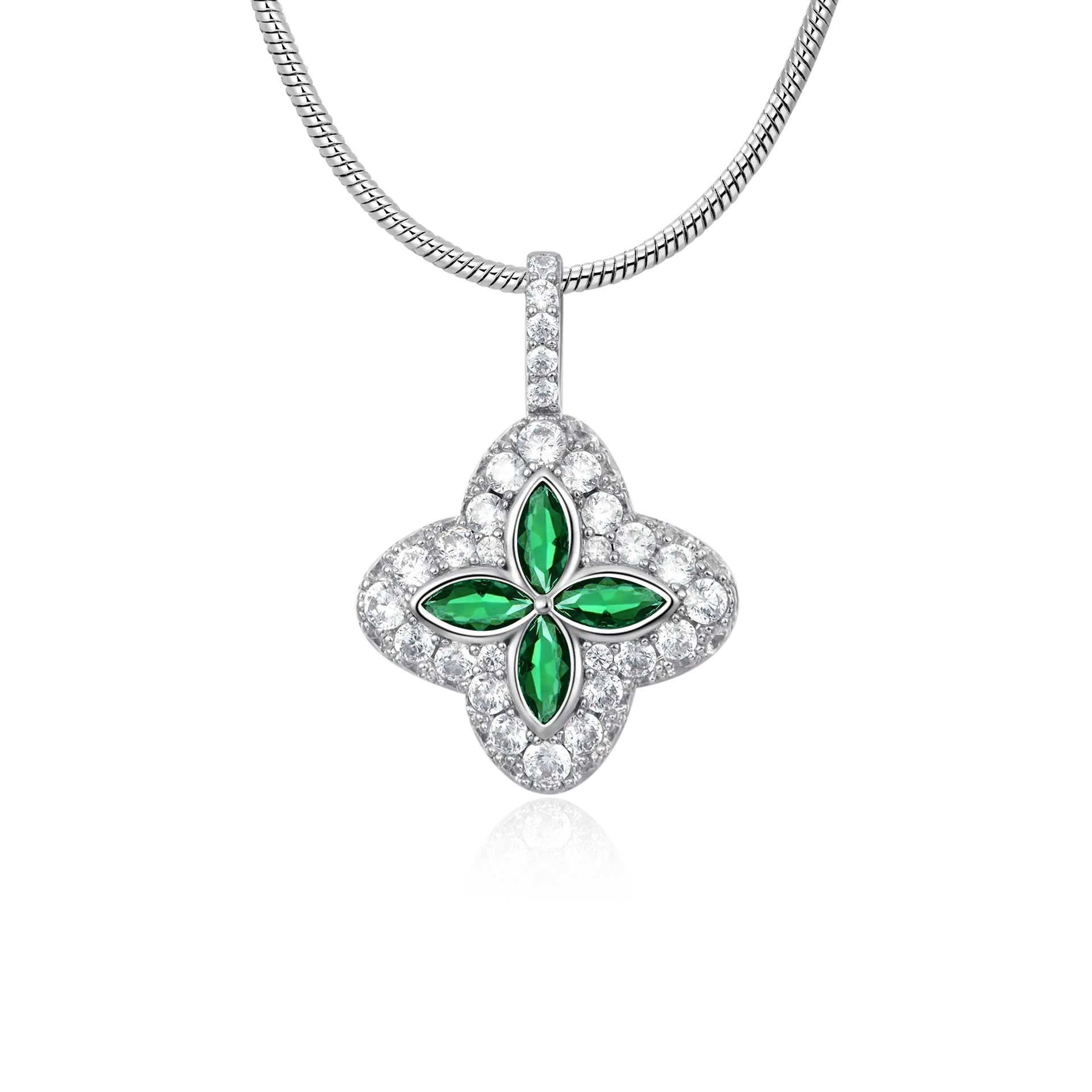 Iced Luminous Clover Pendant – APORRO