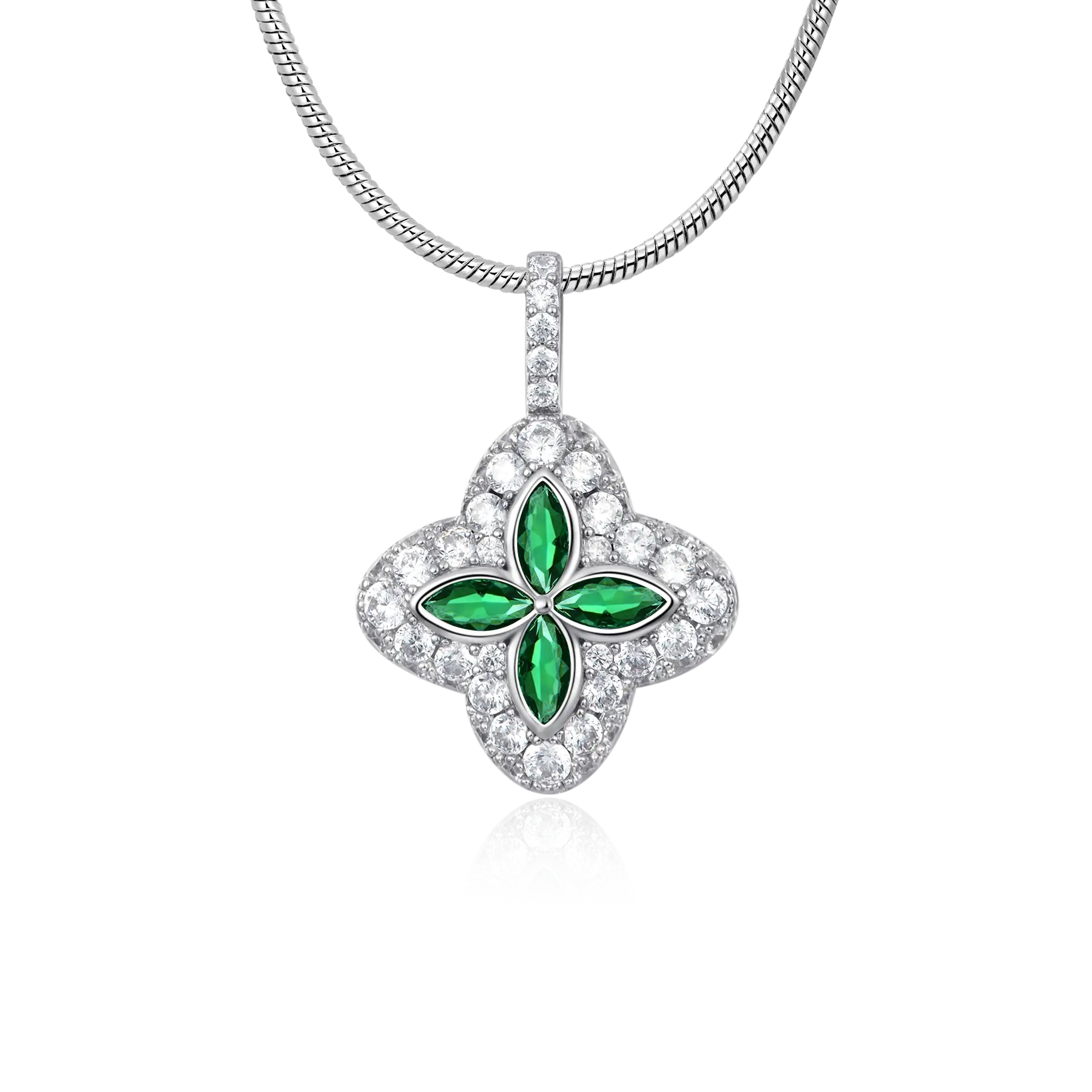 Moissanite Luminous Clover Pendant