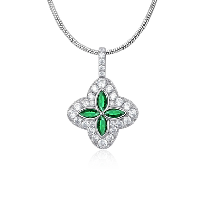 Moissanite Luminous Clover Pendant