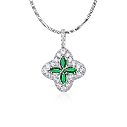 Moissanite Luminous Clover Pendant