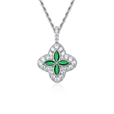 Moissanite Luminous Clover Pendant