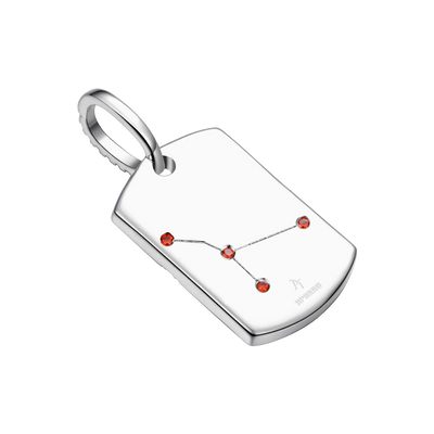 Zodiac Dog Tag Pendant
