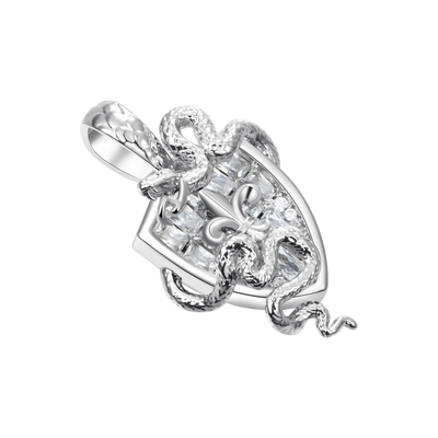 Guardian Shield Snake Pendant - 25mm