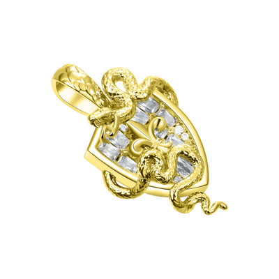 Guardian Shield Snake Pendant - 25mm