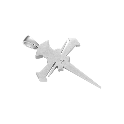 Moissanite Sacred Mercy Nail Cross Pendant