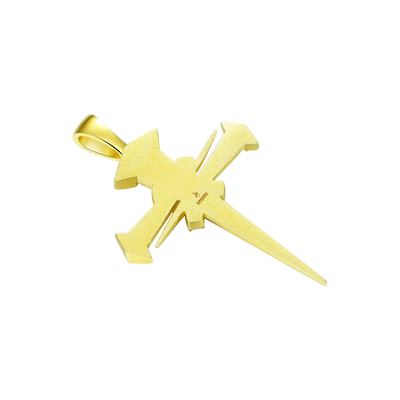 Moissanite Sacred Mercy Nail Cross Pendant