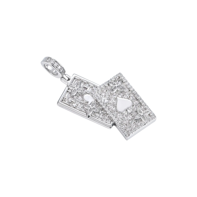 Iced Spade Poker Pendant