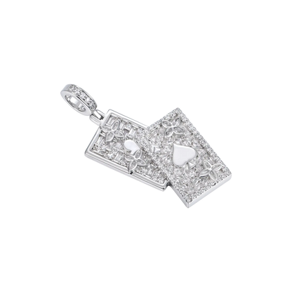 Moissanite Iced Spade Poker Pendant