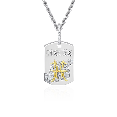 Zodiac Dog Tag Pendant