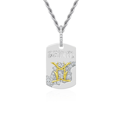 Zodiac Dog Tag Pendant