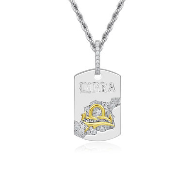 Zodiac Dog Tag Pendant