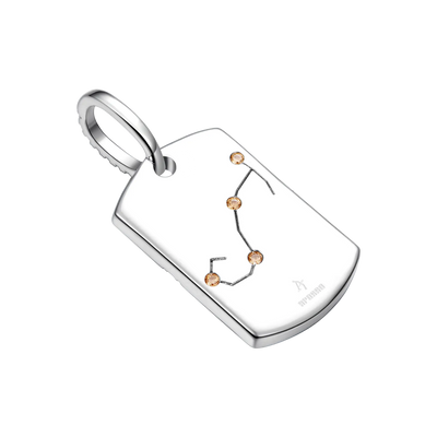 Zodiac Dog Tag Pendant