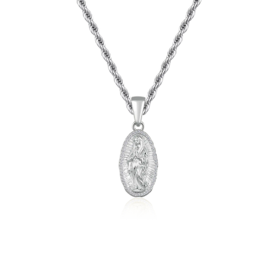 Moissanite Saint Mary Icon Pendant
