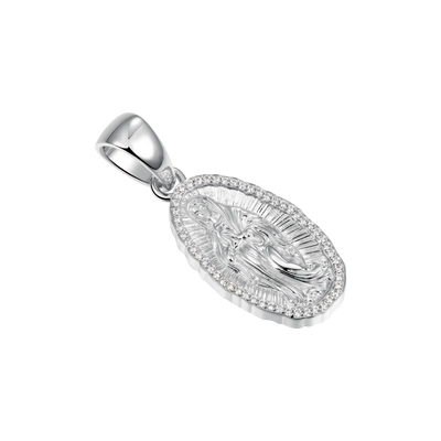 Moissanite Saint Mary Icon Pendant