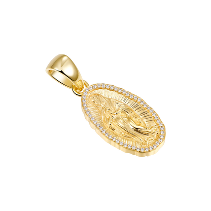 Moissanite Saint Mary Icon Pendant