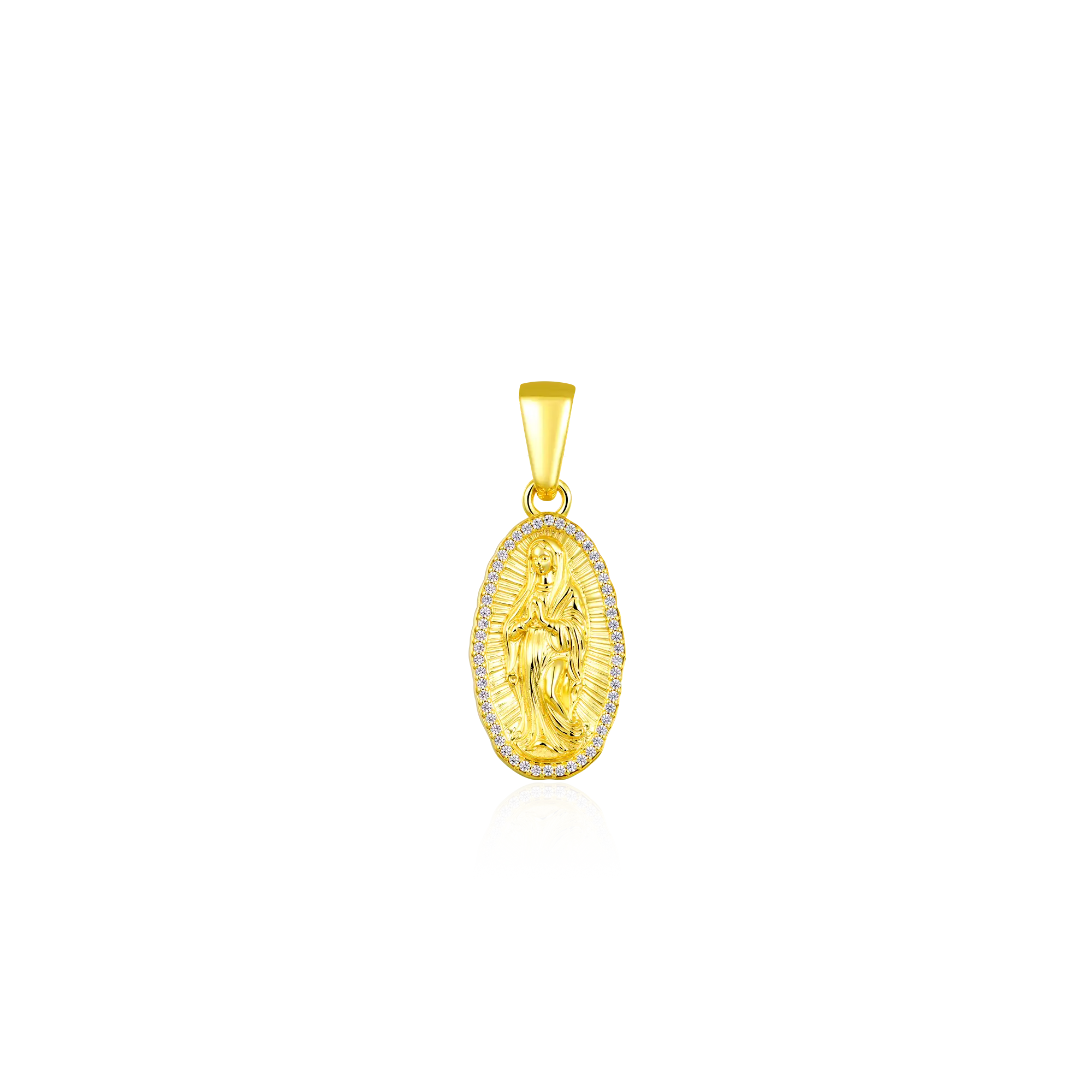 Saint Mary Pendant & Custom Virgin Mary Necklace Set