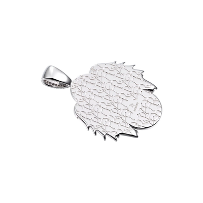 Moissanite Blessed Mary Halo Winged Pendant
