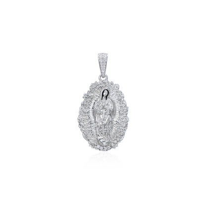 Moissanite Saint Mary Floral Grace Pendant