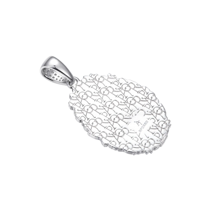 Moissanite Saint Mary Floral Grace Pendant