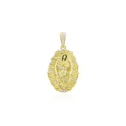 Moissanite Saint Mary Floral Grace Pendant