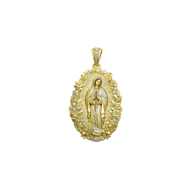 Moissanite Saint Mary Floral Grace Pendant