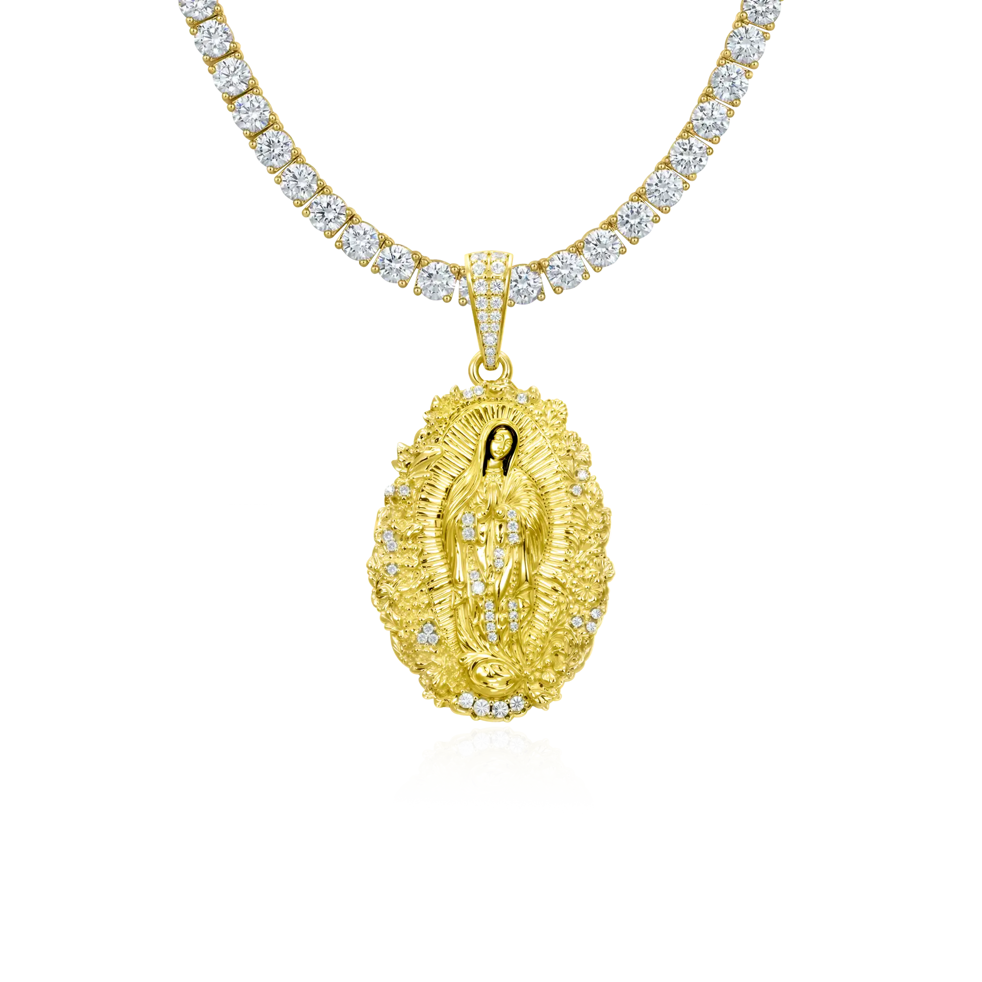 Saint Mary Floral Grace Pendant