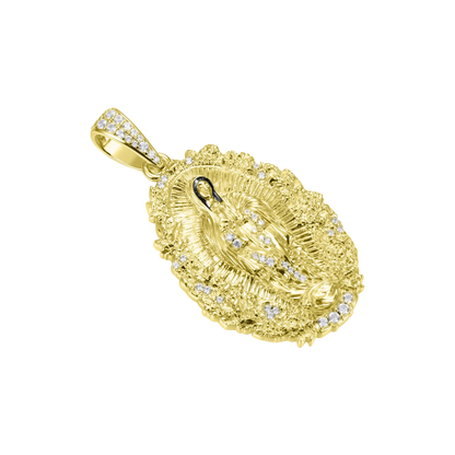 Moissanite Saint Mary Floral Grace Pendant