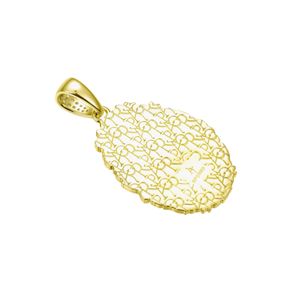 Moissanite Saint Mary Floral Grace Pendant
