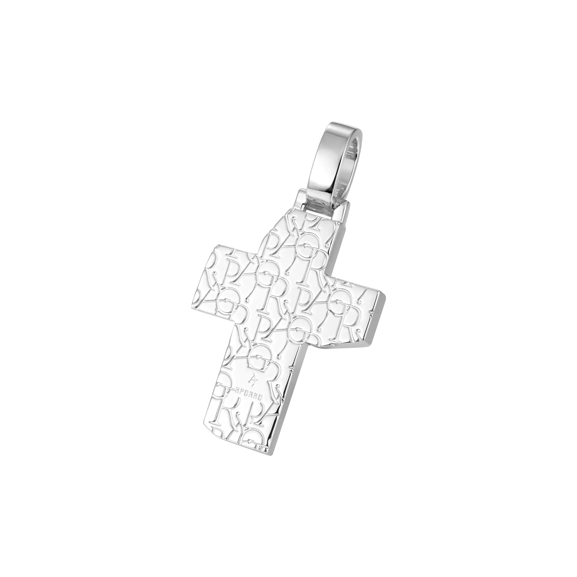 Brilliant 3D Slanted Cross Pendant