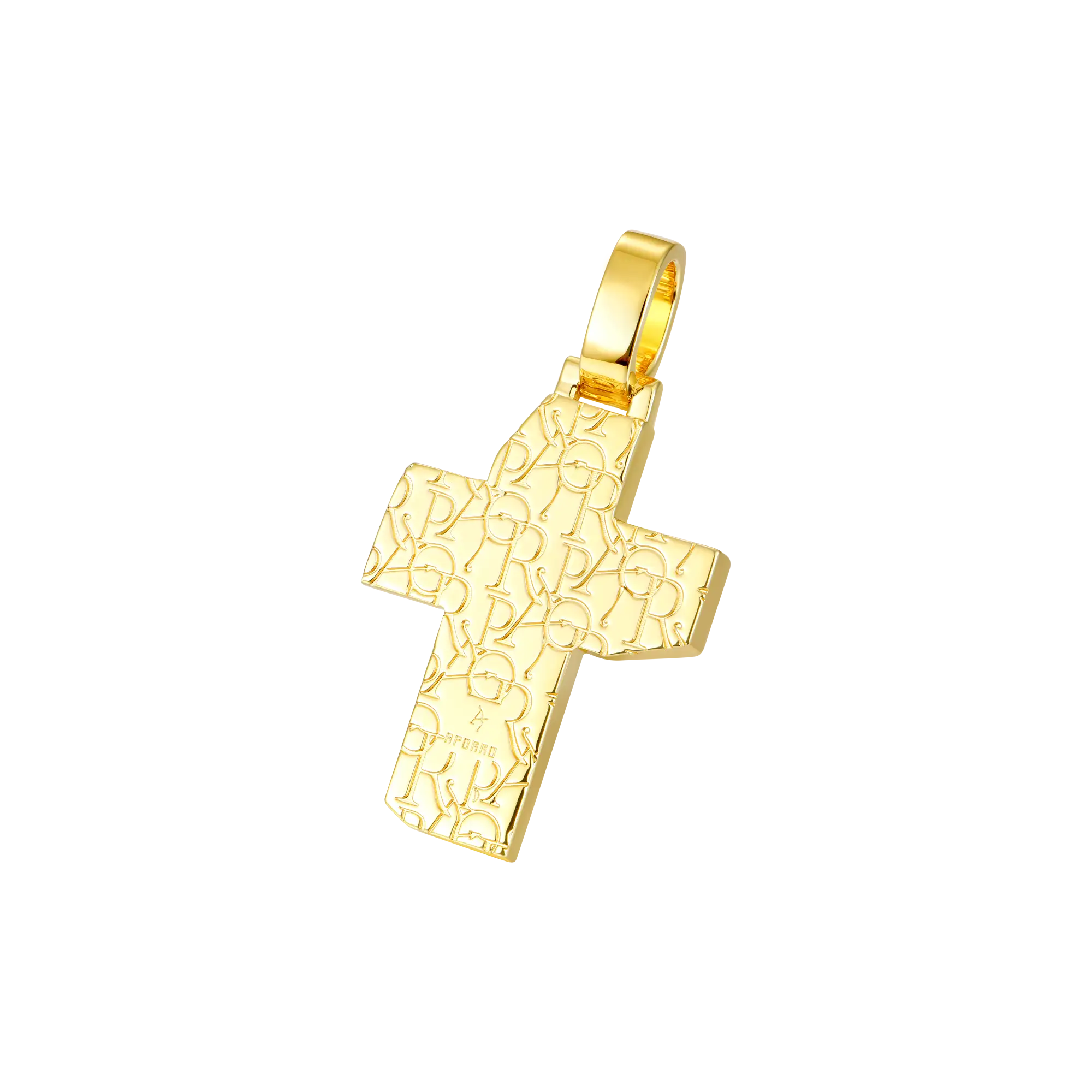 Brilliant 3D Slanted Cross Pendant
