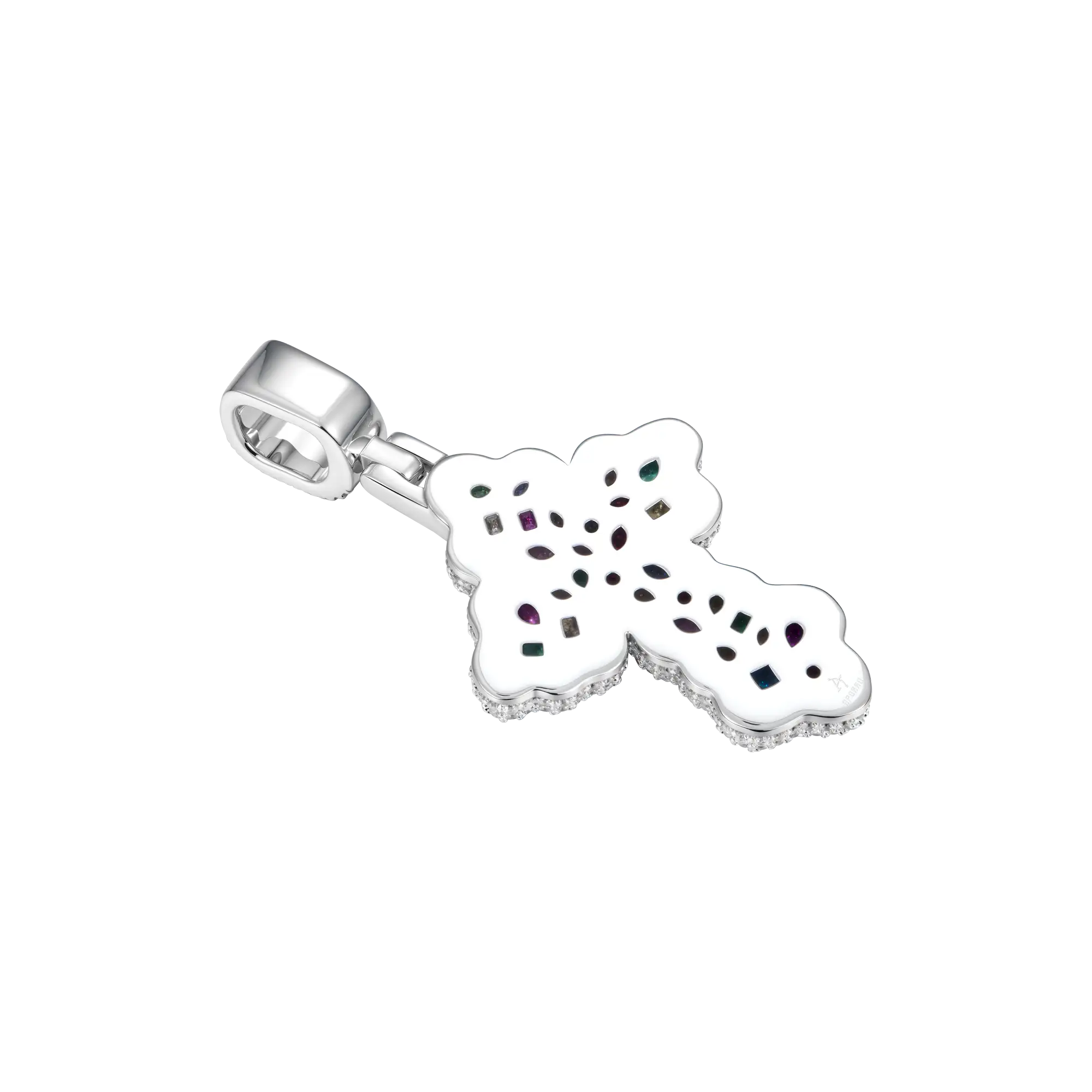 Vibrant Fancy-Cut Cross Pendant