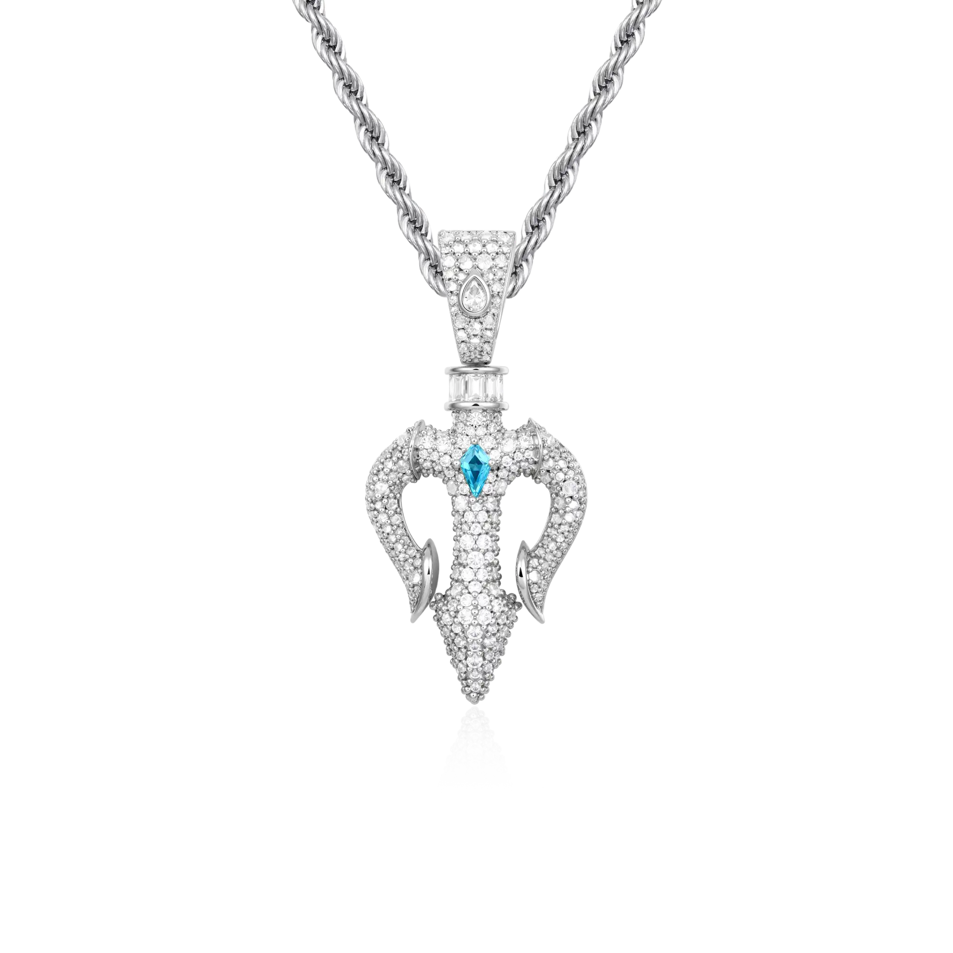 Ocean Sovereign Trident Pendant 25mm Iced Out Men's Pendant – APORRO
