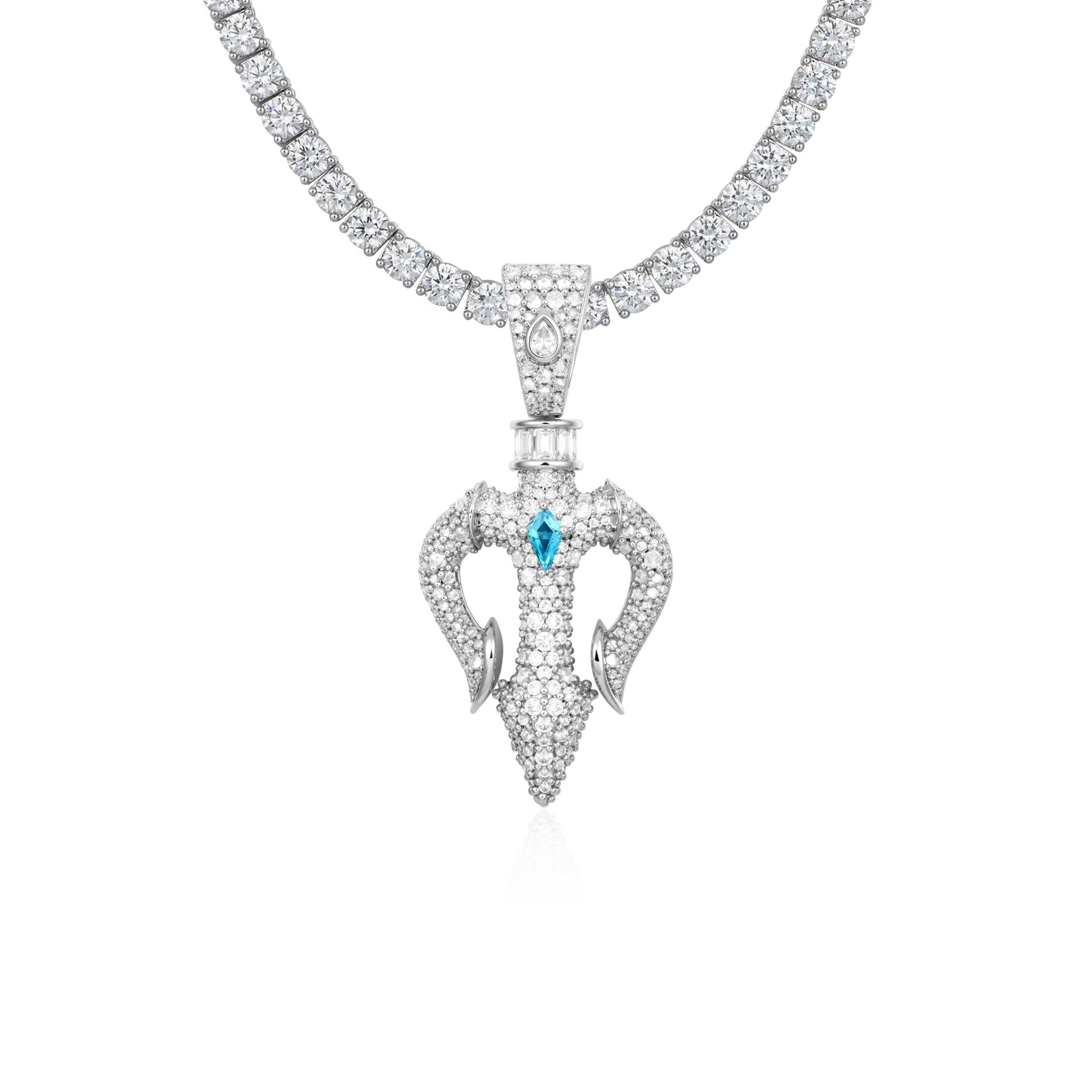Ocean Sovereign Trident Pendant 25mm Iced Out Men's Pendant – APORRO