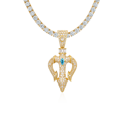 Ocean Sovereign Dual Trident Pendant