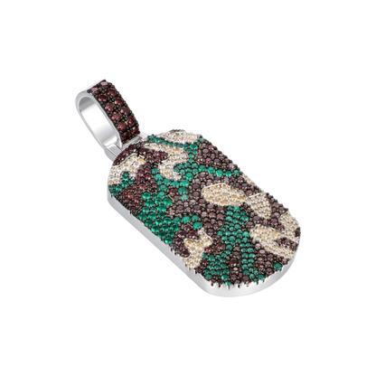 Camo Dog Tag Pendant