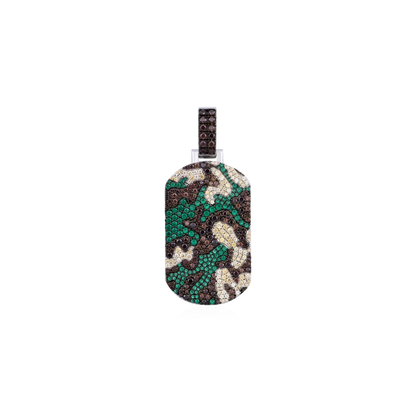 Camo Dog Tag Pendant