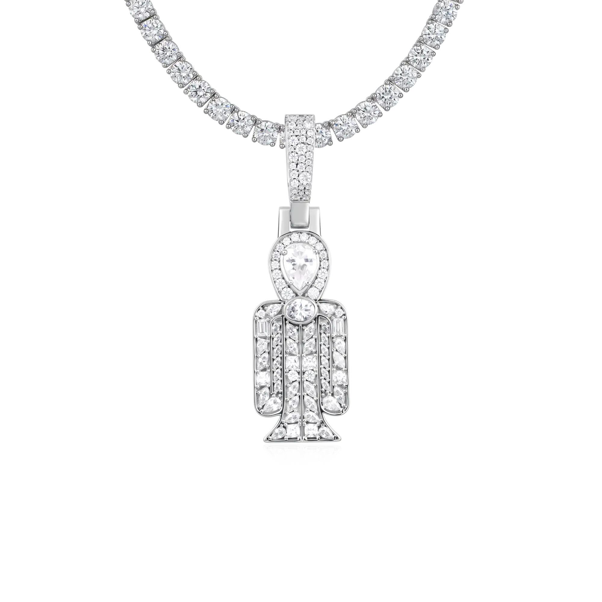 Multi-Cut Mosaic Radiant Tyet Pendant