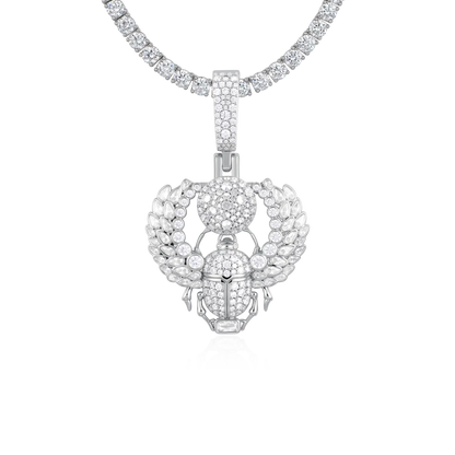Multi-Cut Mosaic Scarab Pendant