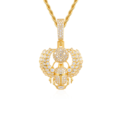 Multi-Cut Mosaic Scarab Pendant