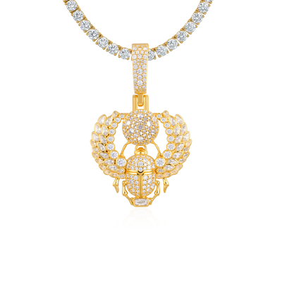 Multi-Cut Mosaic Scarab Pendant
