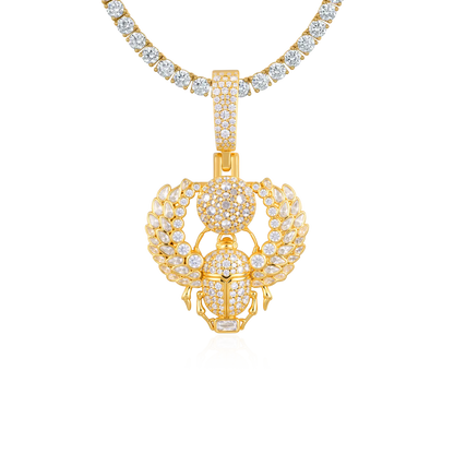 Multi-Cut Mosaic Scarab Pendant