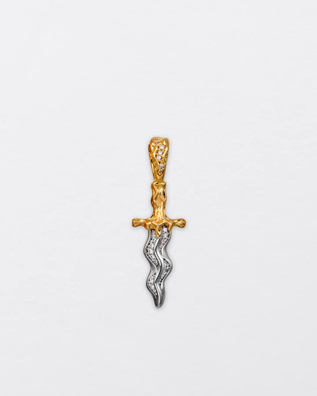 22K Melting Dagger Pendant
