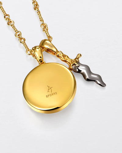 22K Melted Dagger & Compass Pendant Set