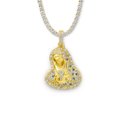 Virgin Mary Prayer Halo Pendant