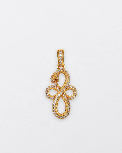 22K Infinity Snake Pendant