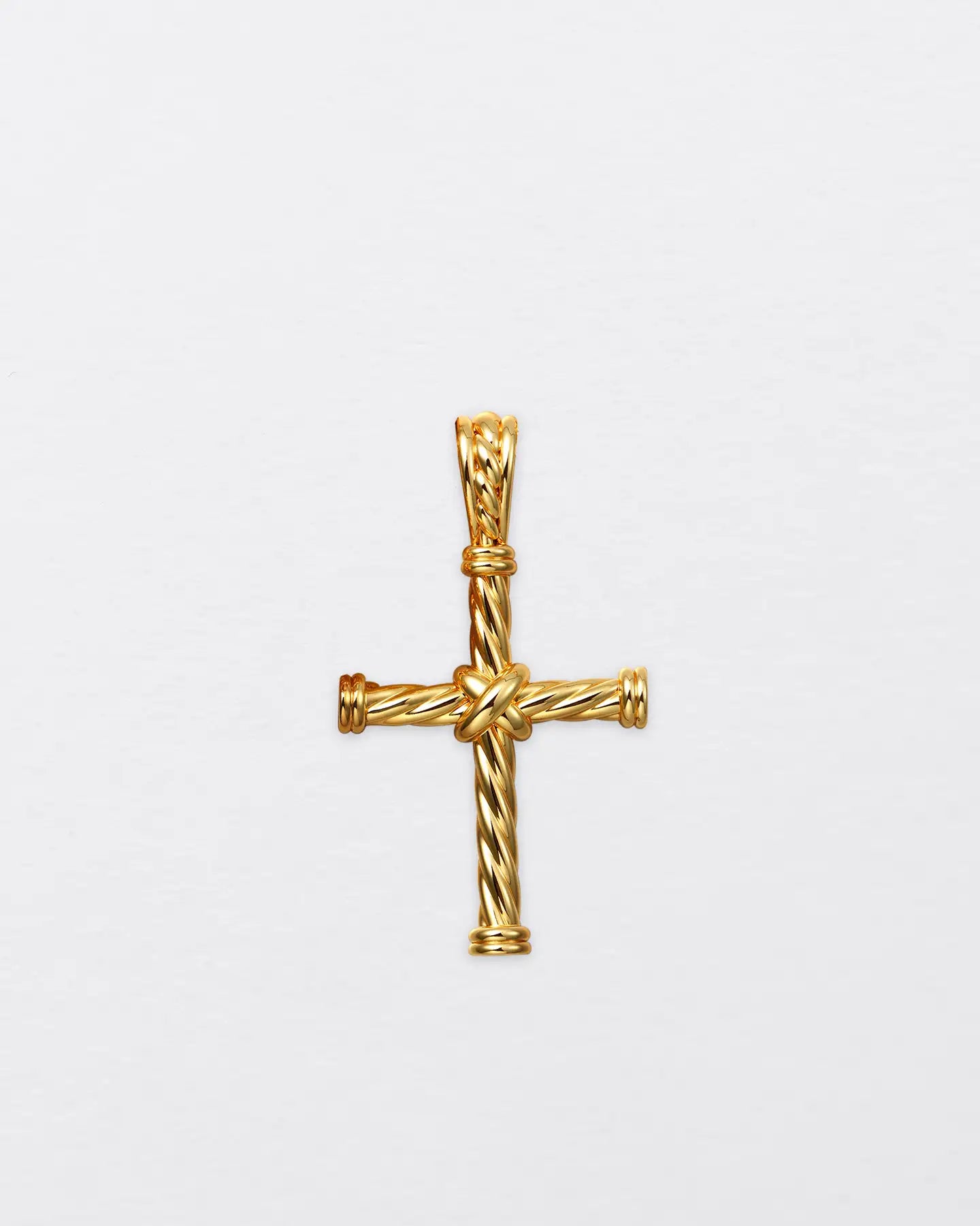 22K Twisted Cross Pendant