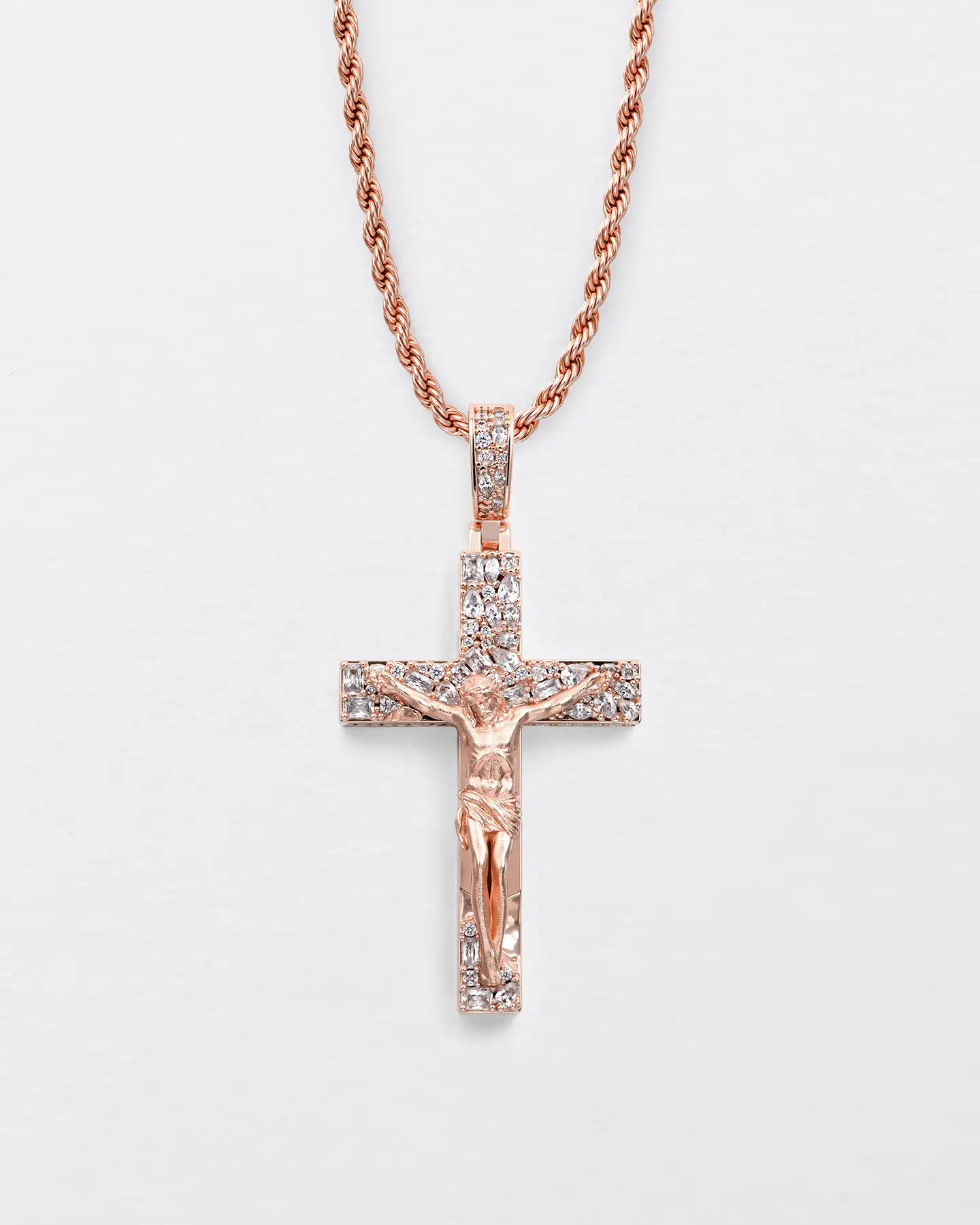 Fancy-Cut Jesus Cross Pendant