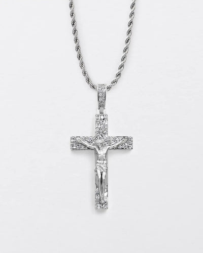 Fancy-Cut Jesus Cross Pendant