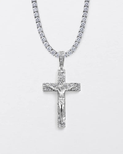 Fancy-Cut Jesus Cross Pendant